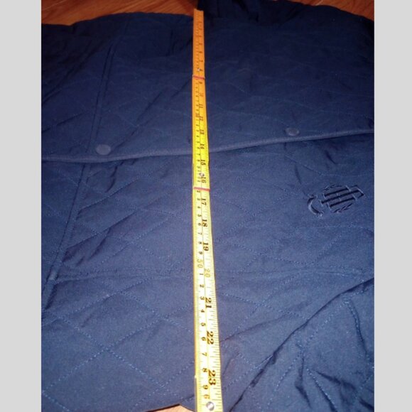 NWOT Tommy Hilfiger Quilted Jacket – Navy, Women’s XL, Logo, Pockets, Button-Up - Picture 10 of 11